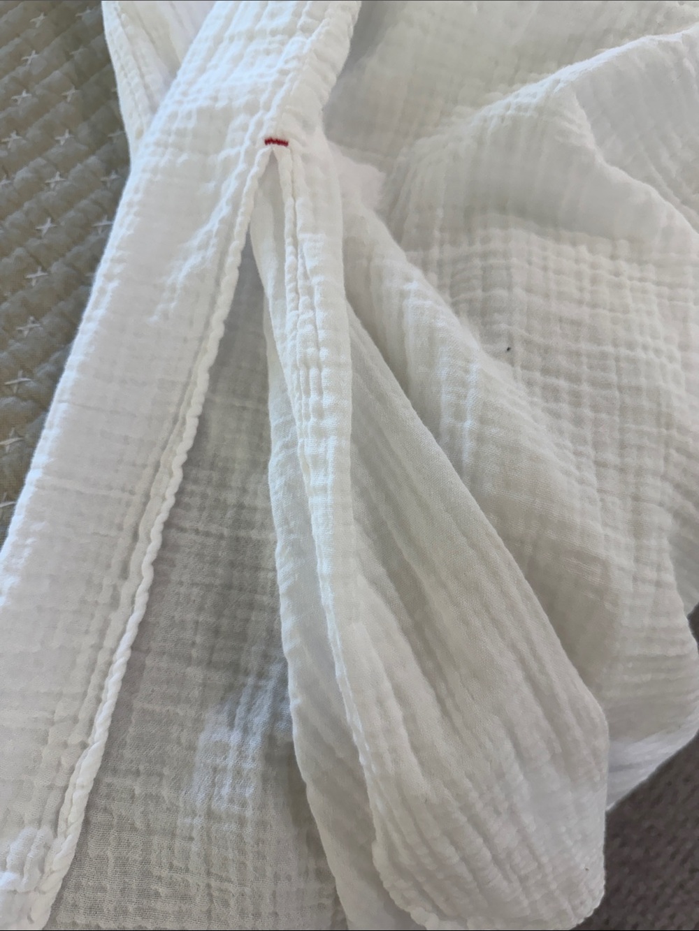 XiRENA White Gauze Button-Front Midi Dress with Tie Waist - Picture 5 of 5